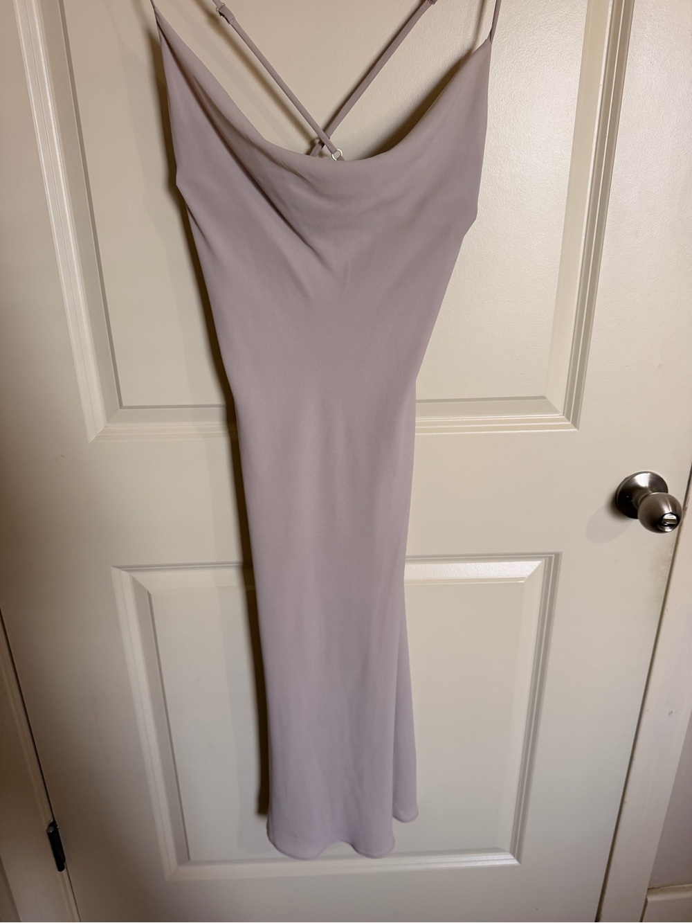 Show Me Your MuMu Lilac Slip Midi Dress with Cowl Neck